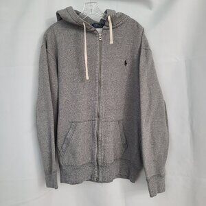 Polo Ralph Lauren Mens Sz XXL Dark Gray Heavyweight Full Zip Hoodie